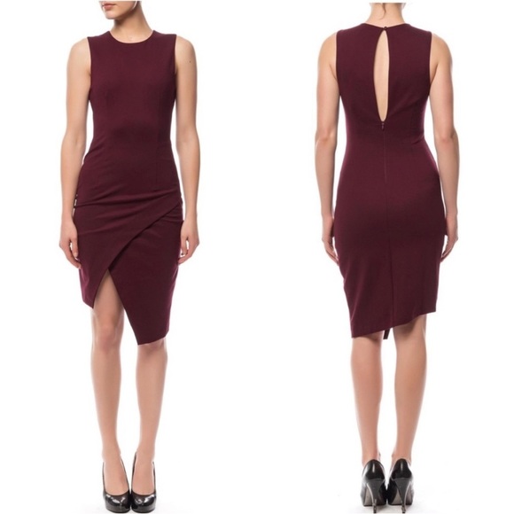 Blaque Label Burgundy Mini Dress - Picture 2 of 13